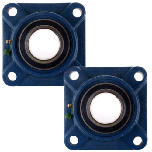 2x UCF202 15mm bore 4-Bolt Flange Pillow Block Bearing Self Aligning