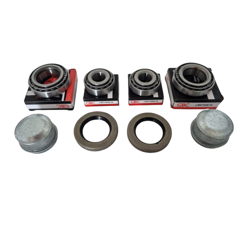 2x Standard Trailer Wheel Bearing Kits with DUSTCAPS to suit Holden Axles. LM67048 and LM11949