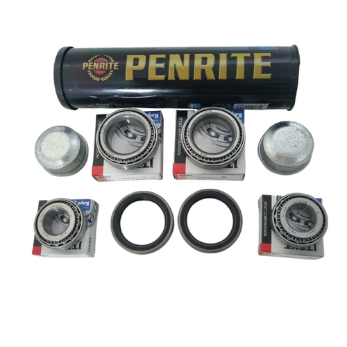 2x Japanese Trailer Bearing Kits /w DUSTCAPS & Bearing Grease for Ford Axels L68149/10 and LM12749/10