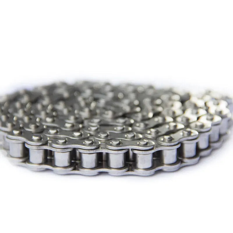 Roller chain sizes: 06B, 08B, 10B and 12B vs ANSI 35, 40, 50 and 60 (simplex, duplex and stainless)