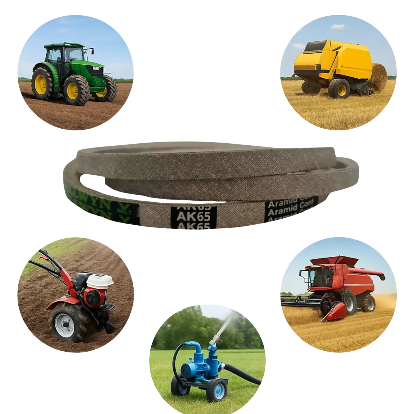 Belt replaces 490501C069, 490501Y069, 7540204, 7540498, 75404317, 9540317, 9540498, 108195, 6867