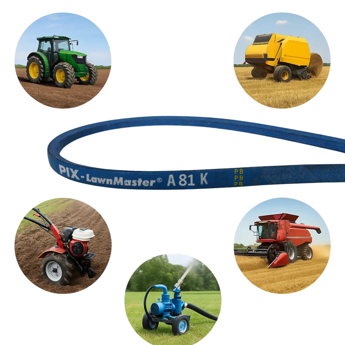 Belt Replaces John Deere M42779 and M45998, MTD 754-0365 and 954-0365, Simplicity 1607813 and 165950 or  Toro 114433 and 106516