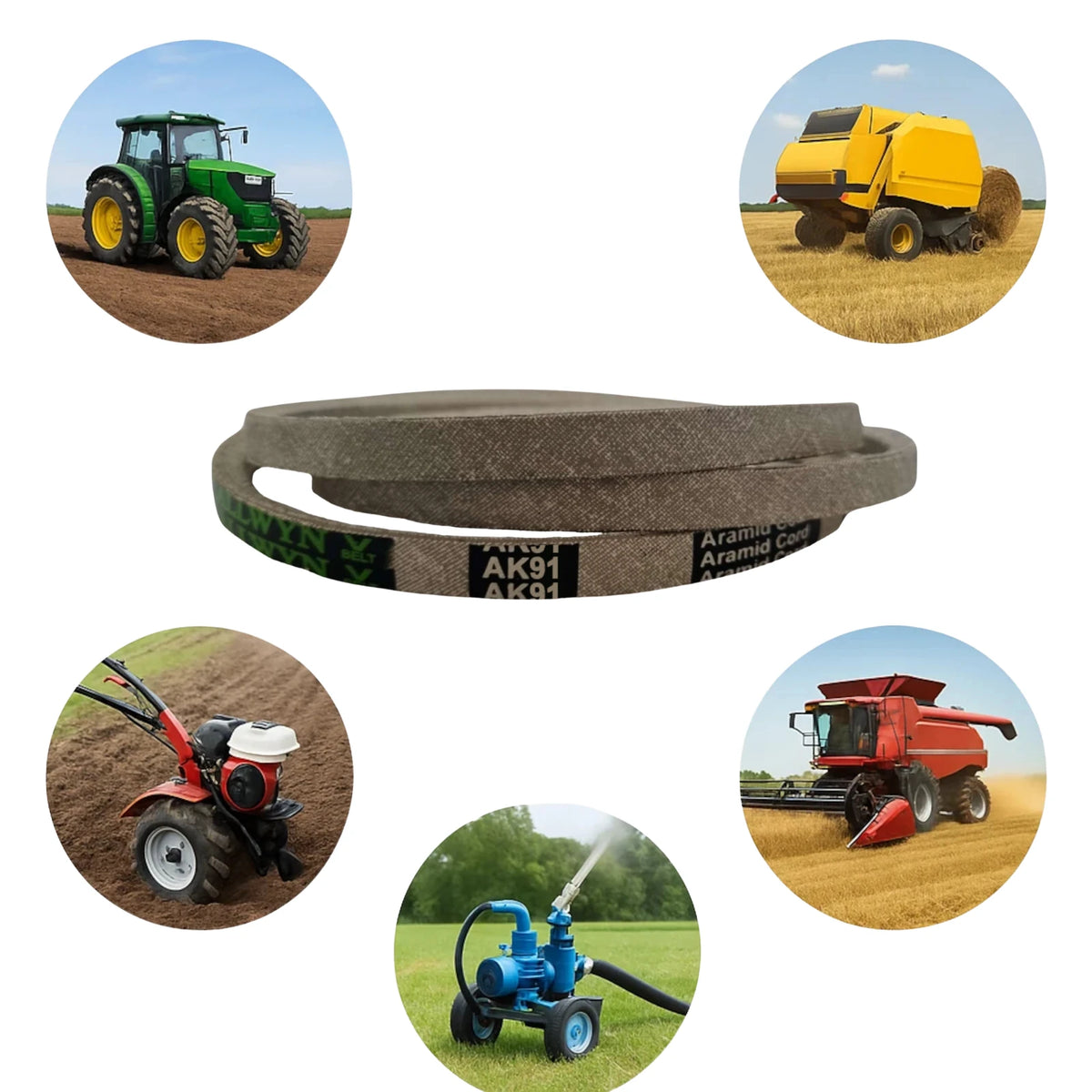 Mower Belt Replaces John Deere M122674, Murray 37X3, Sabre M122674 or Toro 114860
