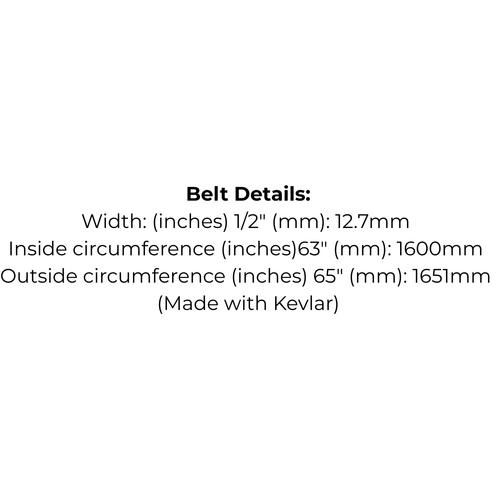 Belt replaces Ariens 07212400, 07215500, 7211300, 7212400, 7215500, 72169, 7216900