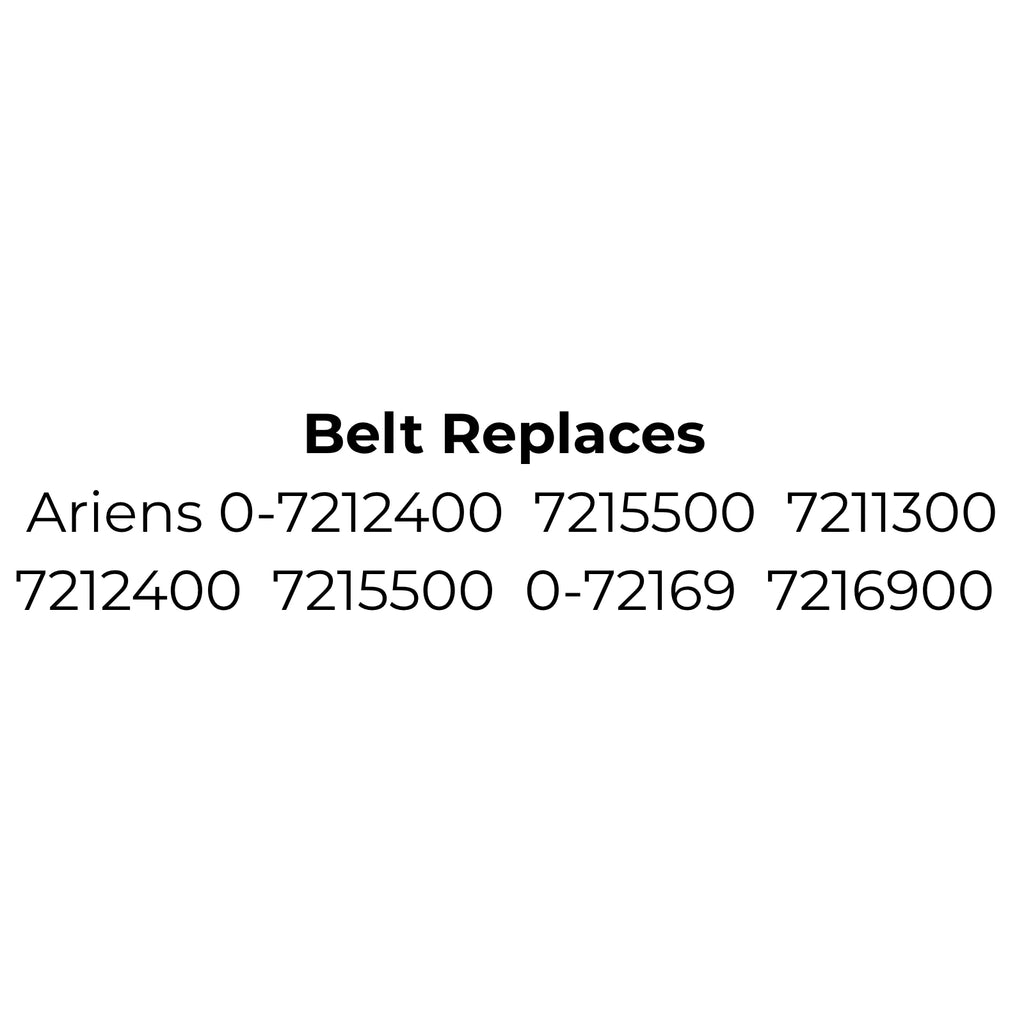 Belt replaces Ariens 07212400, 07215500, 7211300, 7212400, 7215500, 72169, 7216900