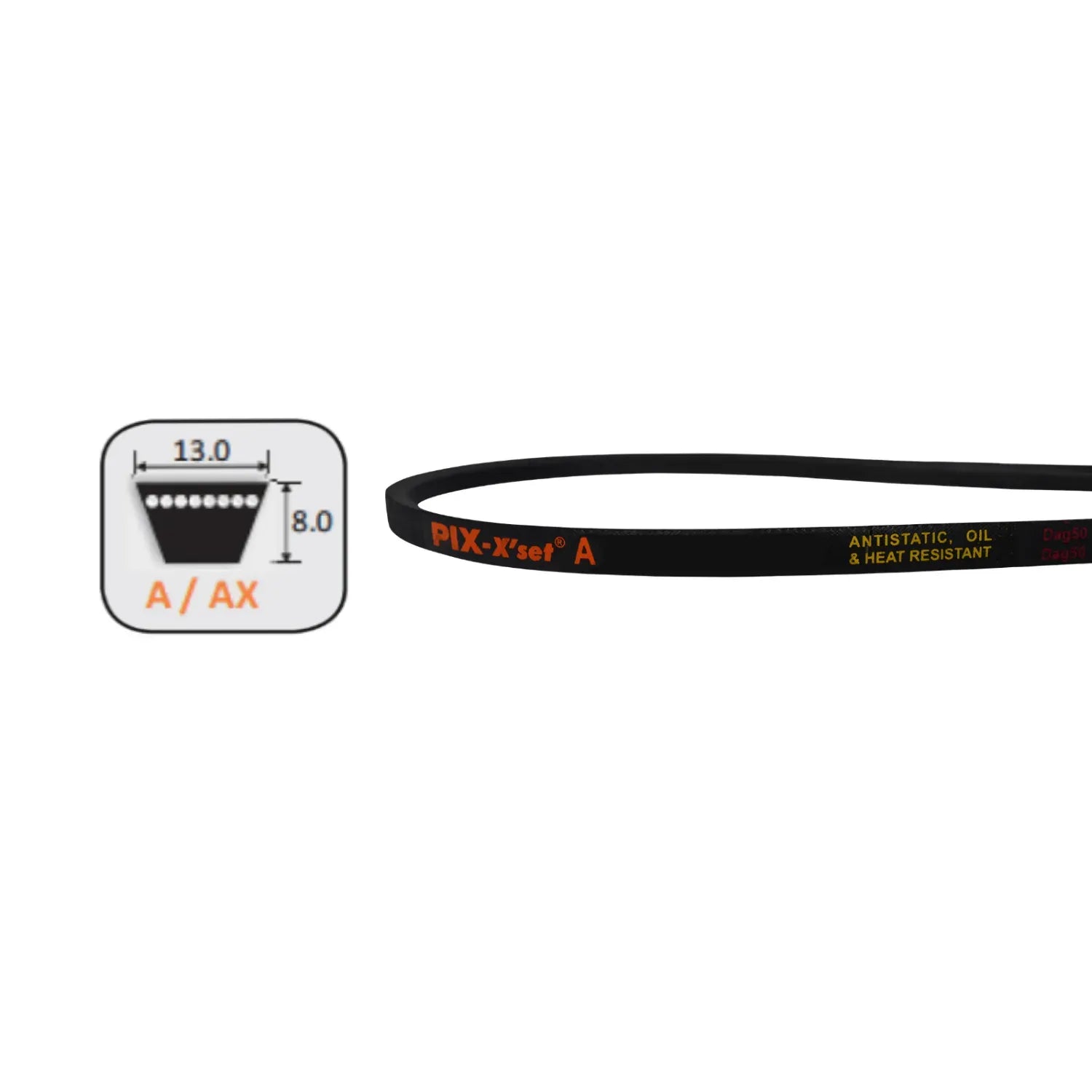 V-Belt A Section A80 - A158 Vee Belt
