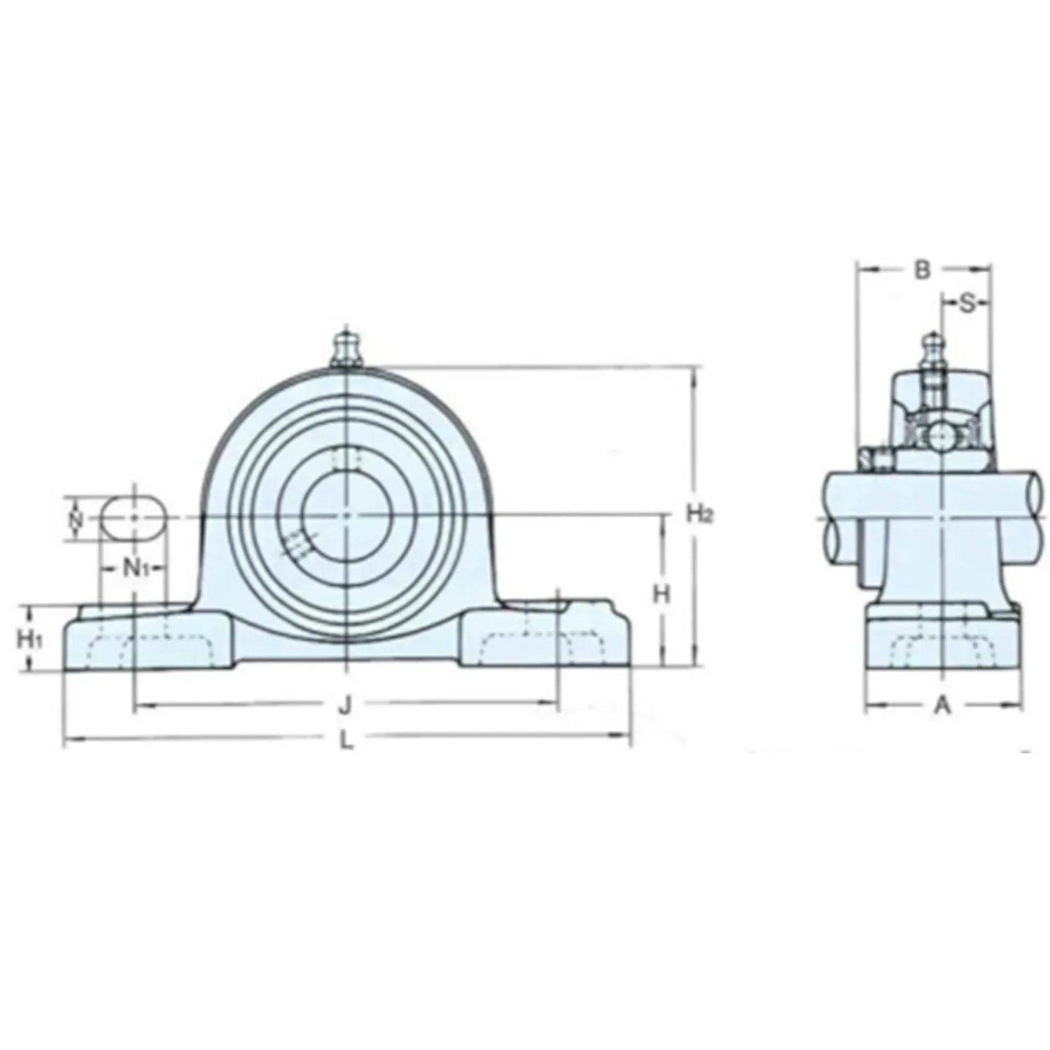 2x UCP207 35mm Pillow Block Bearing Self Aligning Bottom Foot Mount Housing