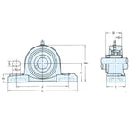 2x UCP201-UCP207 Pillow Block Bearing Self Aligning Bottom Foot Mount Housing