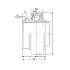 SUC208 - SUC209 Stainless Steel Wide Inner Ring Transmission Insert Bearing