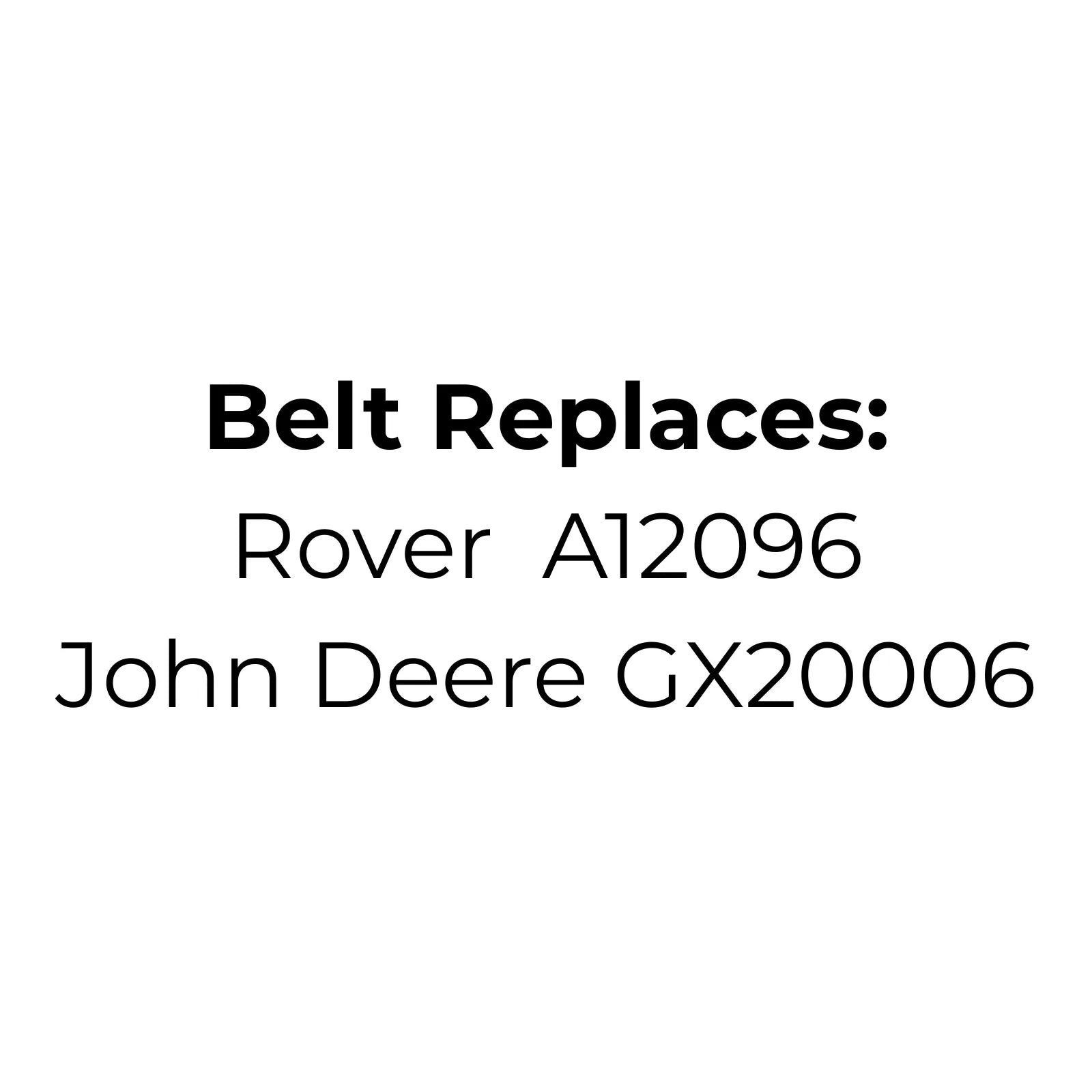 Belt Replaces Rover A12096 or John Deere GX20006 Transmission Drive Belt