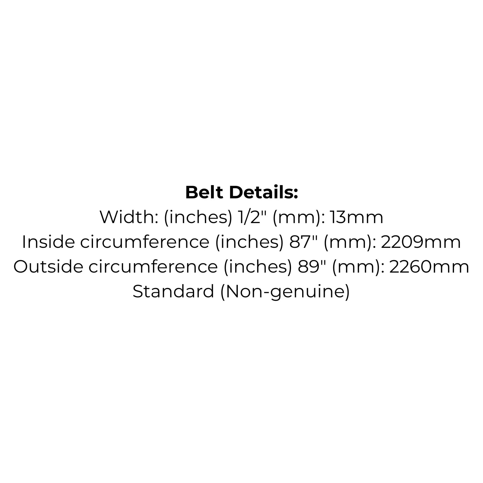 Belt Replaces Rover A12096 or John Deere GX20006 Transmission Drive Belt - Alt 6