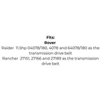 Belt Replaces Rover A12672 Transmission Drive Belt