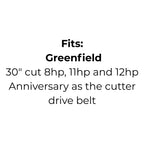 Belt Replaces Greenfield GT120 or Rover Ranger A12308 or A12202 Drive Belt