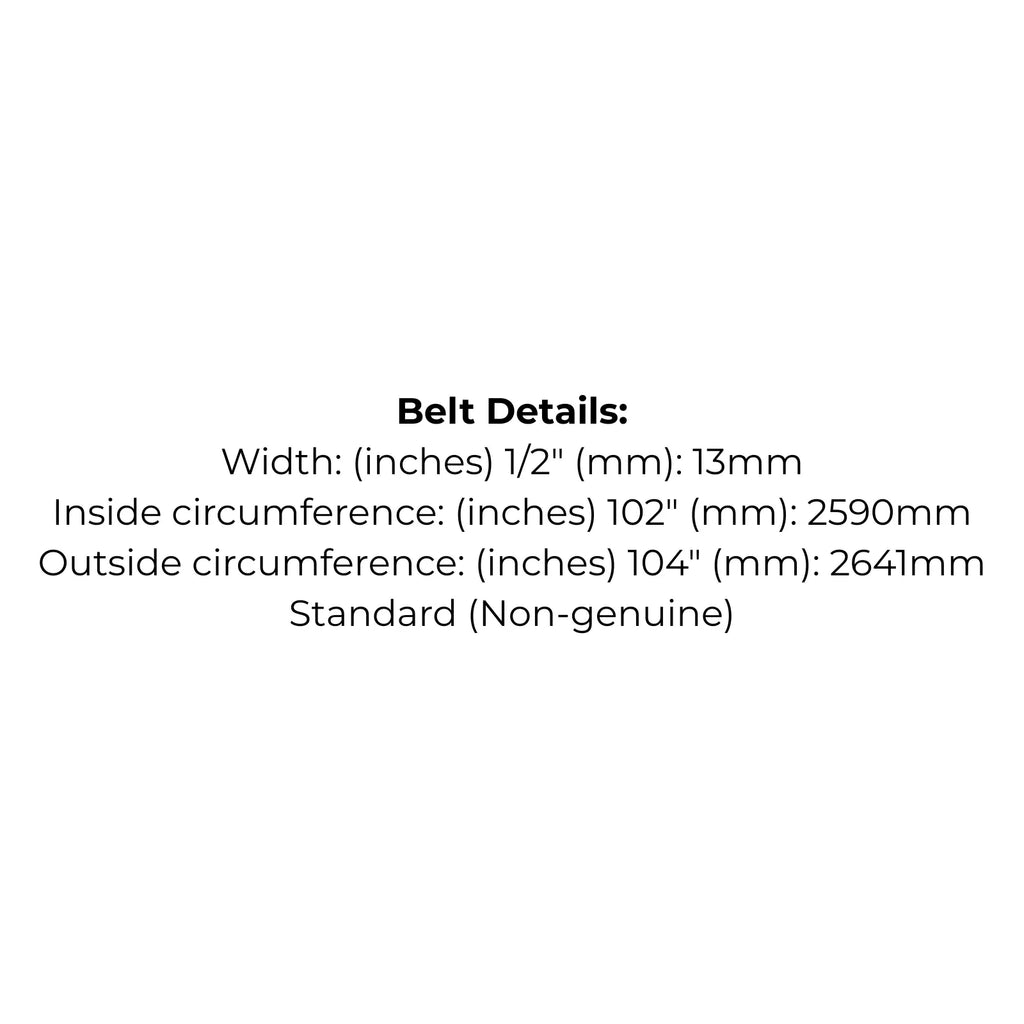 Belt Replaces Greenfield GT120 or Rover Ranger A12308 or A12202 Drive Belt - Alt 6