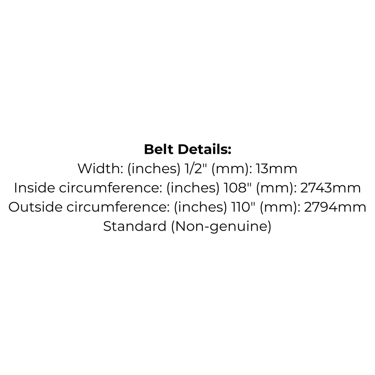 Belt Replaces Kingcat V26 or Victa as the Hydro Belt - Alt 6