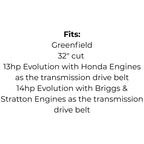 Belt Replaces Greenfield GT14004 as Transmission Belt