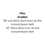 Belt Replaces Cox W04, Graden 5644 and Husqvarna 539 11 04-11 as the Cutter Deck Belt - Alt 5