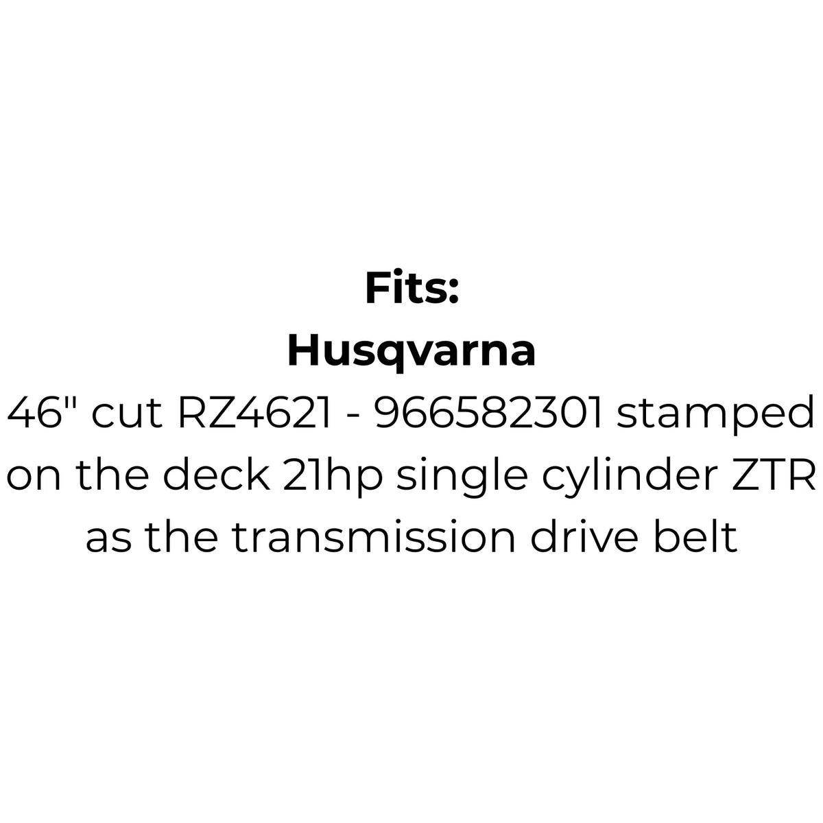 Belt Replaces Cox W04, Graden 5644 and Husqvarna 539 11 04-11 as the Cutter Deck Belt - Alt 6