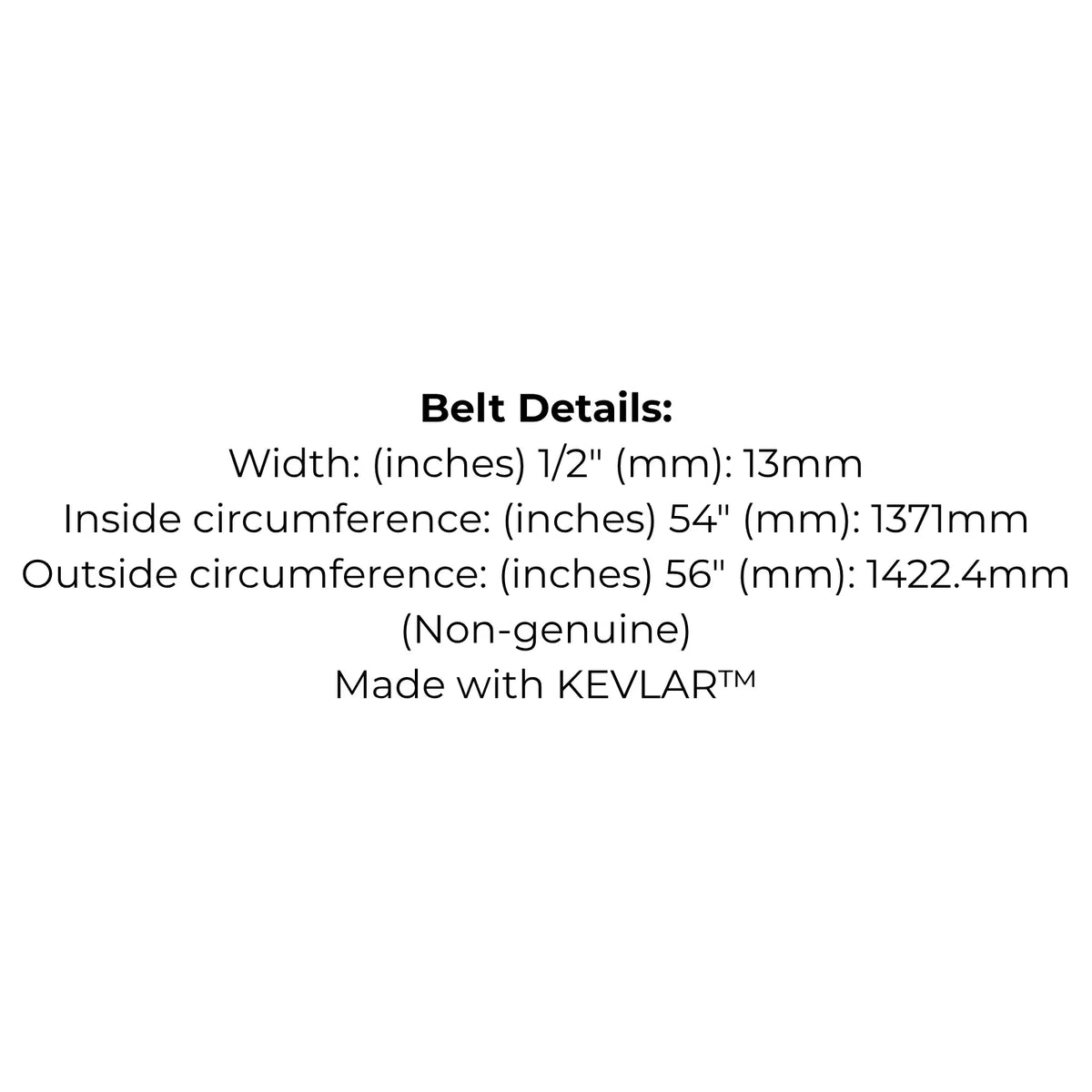 Belt Replaces Cox W04, Graden 5644 and Husqvarna 539 11 04-11 as the Cutter Deck Belt - Alt 7