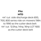 Belt Replaces MTD 754-0293 or 954-0293