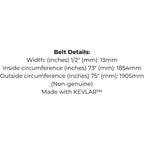 Belt Replaces Rover Rancher A12095 main drive belt for 1866, 18166, 18188 models