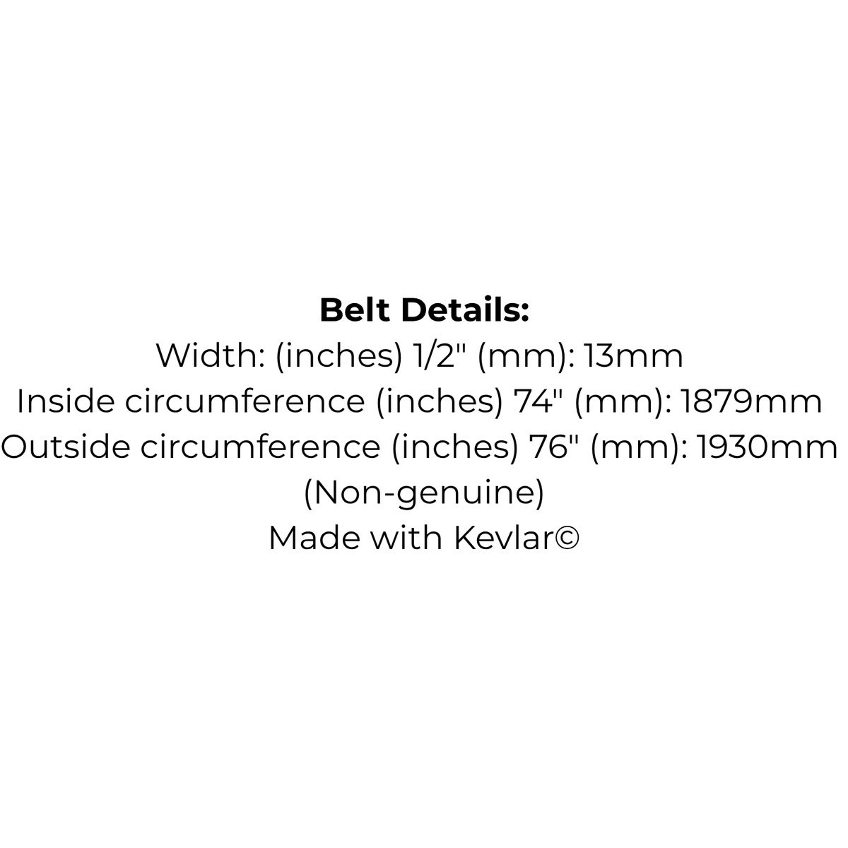 Belt Replaces Great Dane D28030 or Toro 109428