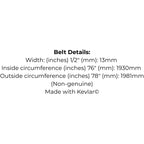 Belt for Cub Cadet 754-0461 and 954-0461, Husqvarna 532 13 12-64, Kingcat V33, MTD 754-3025 and 954-3025, Simplicity 108508 or Victa RD17879A