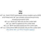 Belt Replaces Bolens 1739080, Craftsman 754-04207 954-04207, Cub Cadet 754-0640 9540640 incl MTD 754-0349 954-0349 Rover 754-04207 and 954-04207