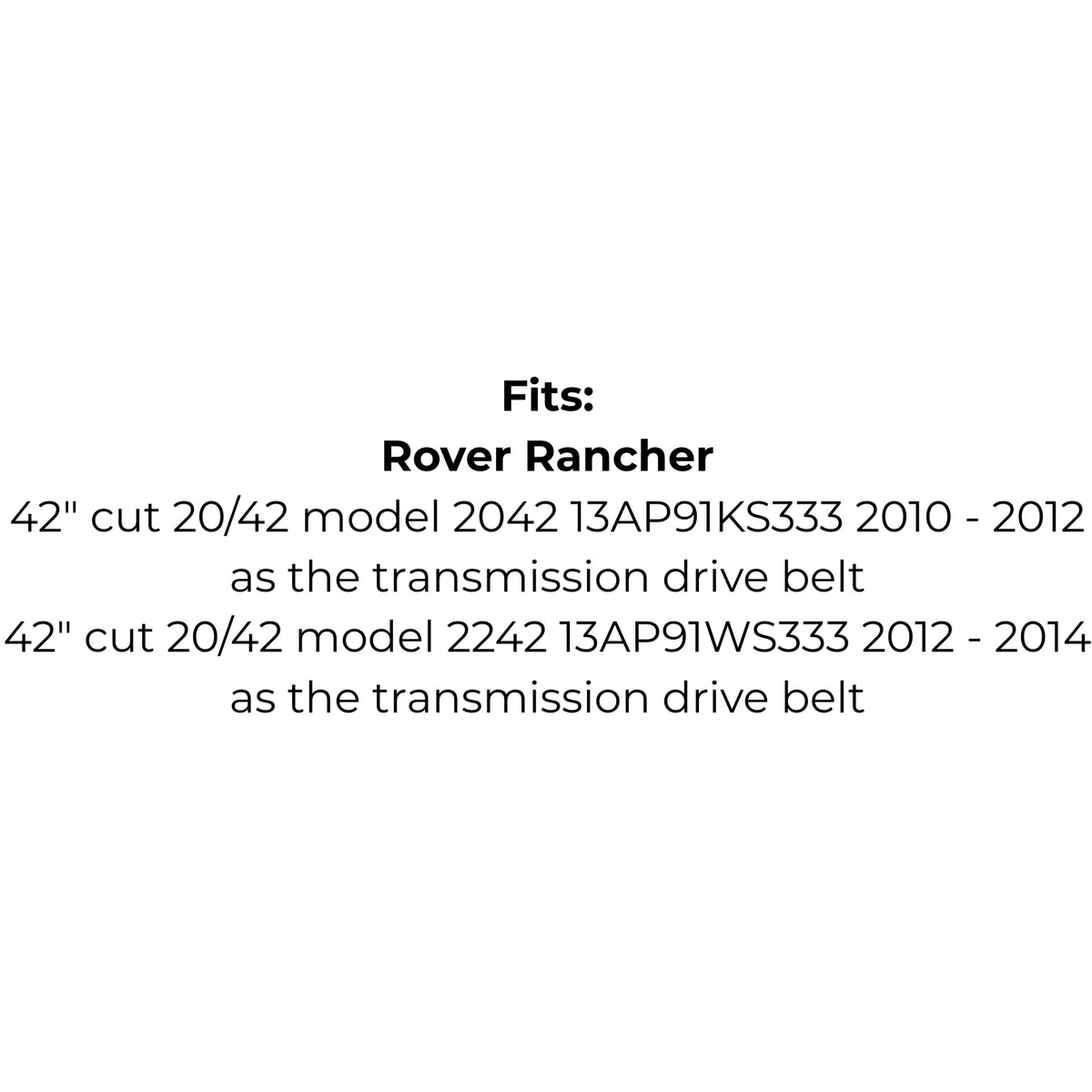 Belt Replaces Bolens 1739080, Craftsman 754-04207 954-04207, Cub Cadet 754-0640 9540640 incl MTD 754-0349 954-0349 Rover 754-04207 and 954-04207