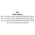 Belt Replaces Bolens 1739080, Craftsman 754-04207 954-04207, Cub Cadet 754-0640 9540640 incl MTD 754-0349 954-0349 Rover 754-04207 and 954-04207
