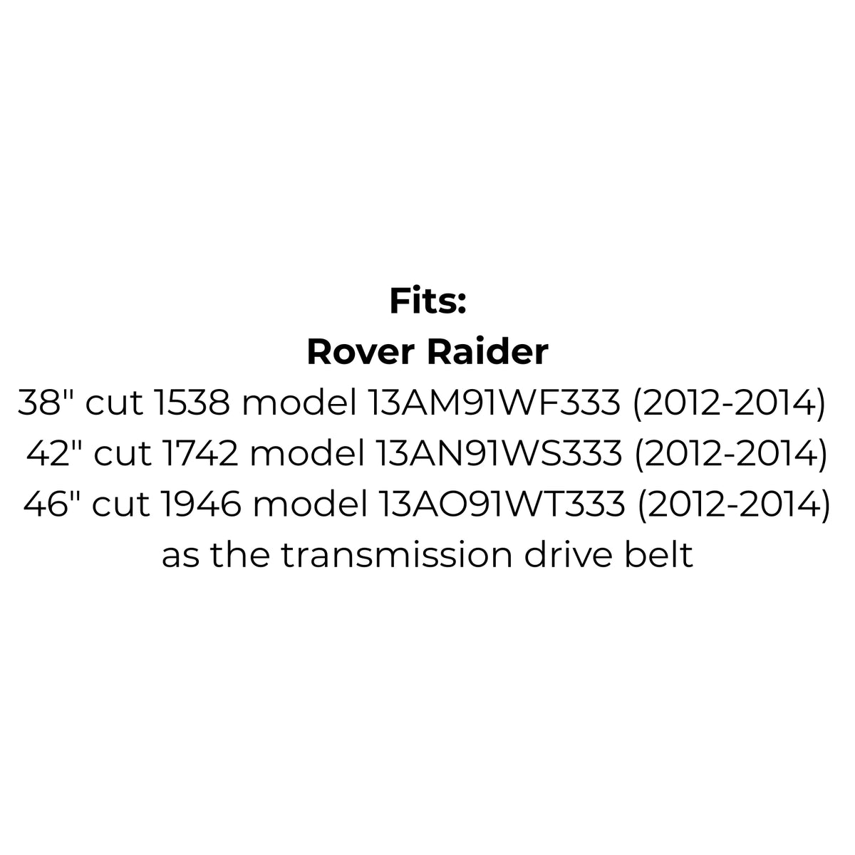 Belt Replaces Bolens 1739080, Craftsman 754-04207 954-04207, Cub Cadet 754-0640 9540640 incl MTD 754-0349 954-0349 Rover 754-04207 and 954-04207