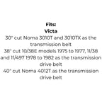 Belt for AYP 140294, Husqvarna Jonsered McCulloch Poulan 532 14 02-94, Simplicity 108209G, Toro 927066 1198821, Victa TM61807A 7540226 9540226 NR54758
