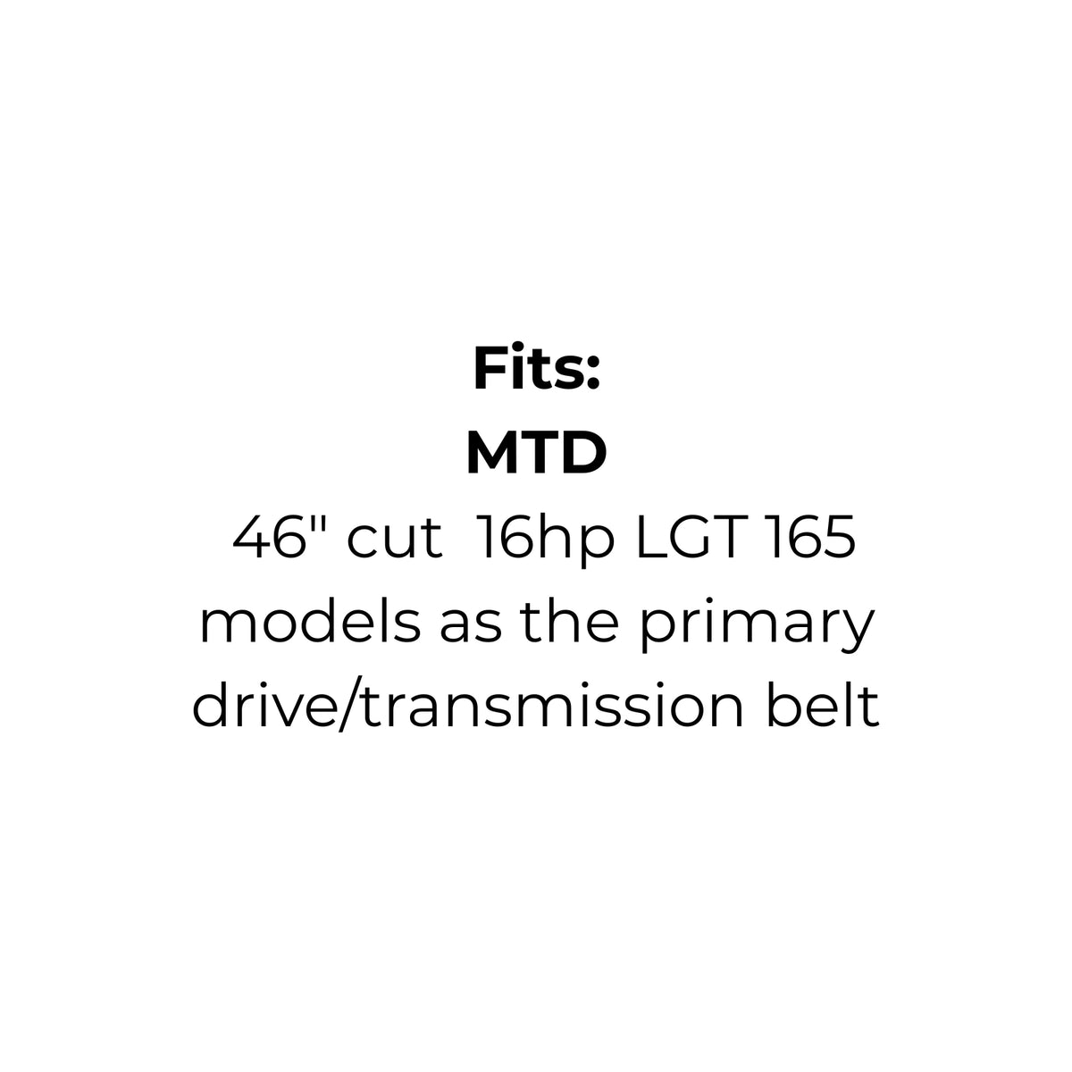 Belt Replaces John Deere M42779 and M45998, MTD 754-0365 and 954-0365, Simplicity 1607813 and 165950 or  Toro 114433 and 106516