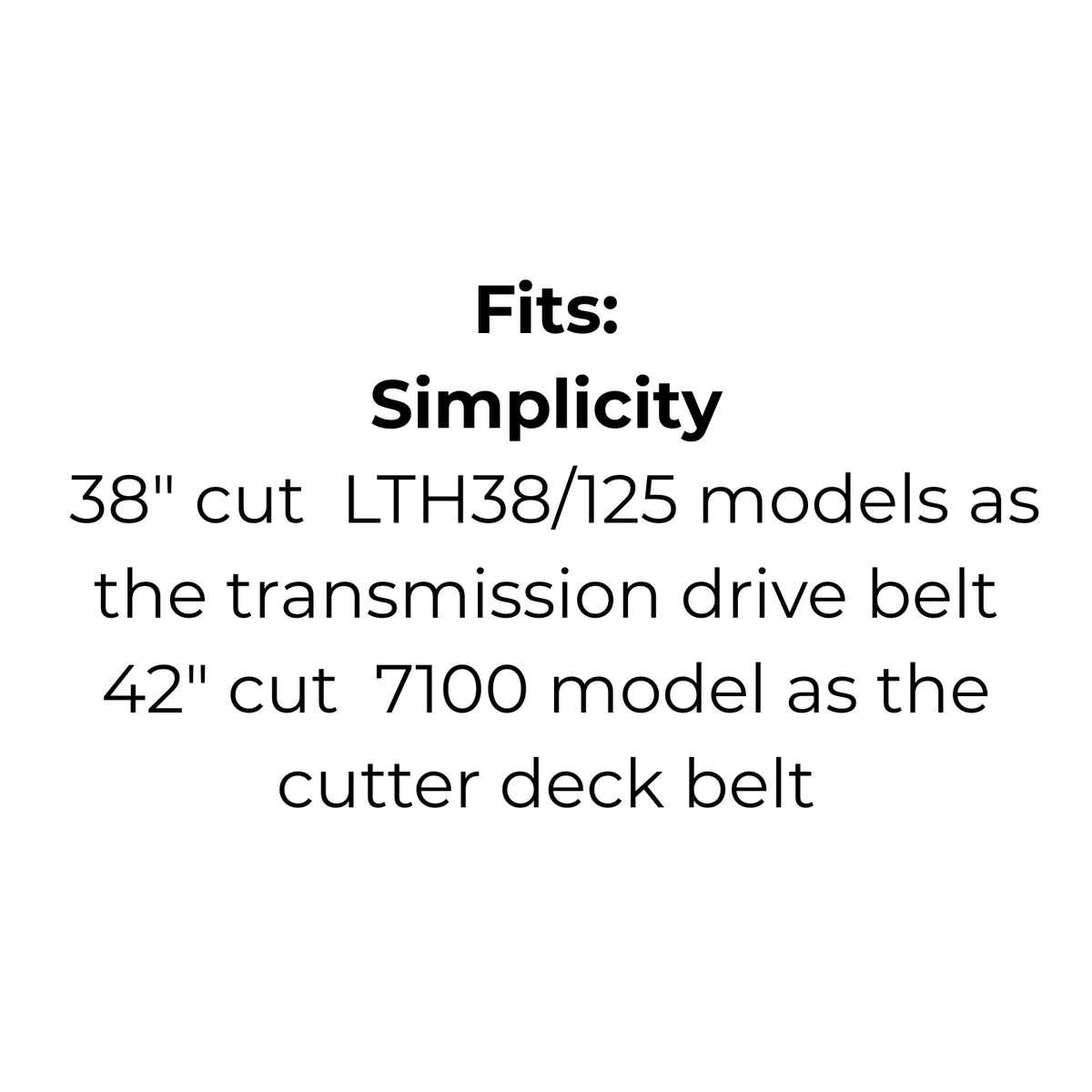 Belt Replaces John Deere M42779 and M45998, MTD 754-0365 and 954-0365, Simplicity 1607813 and 165950 or  Toro 114433 and 106516