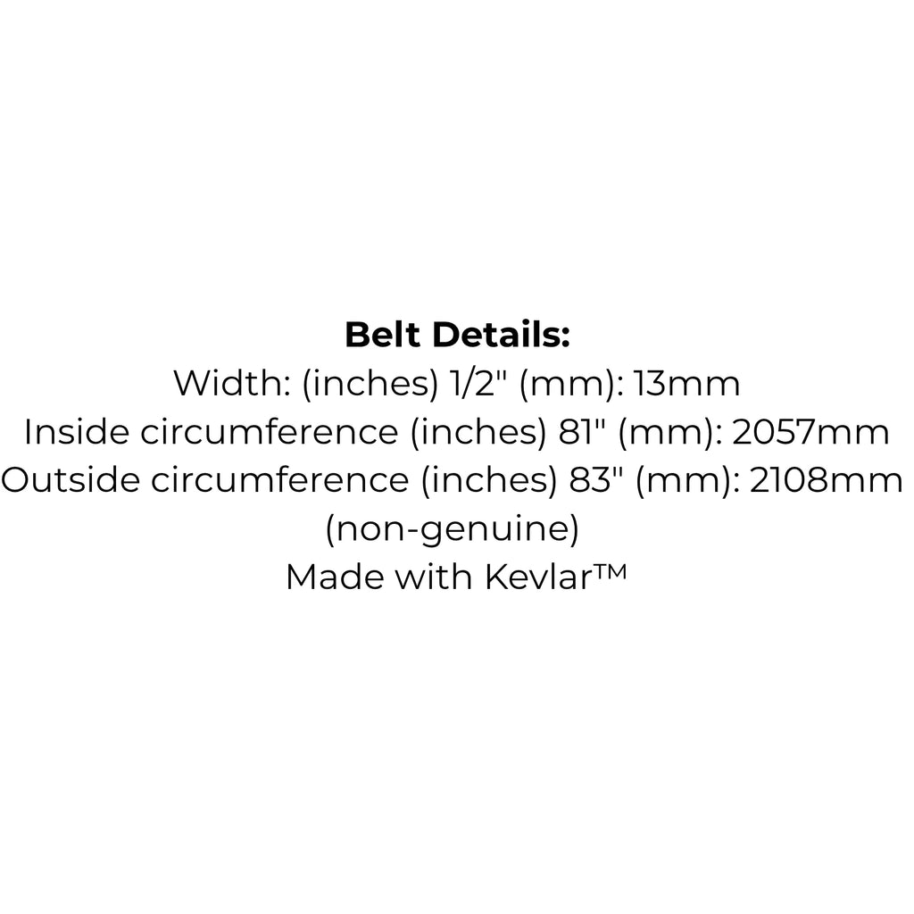 Belt Replaces John Deere M42779 and M45998, MTD 754-0365 and 954-0365, Simplicity 1607813 and 165950 or  Toro 114433 and 106516
