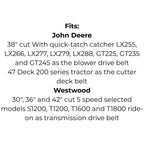 Belt for AYP 174978, Bolens 1756725, Husqvarna McCulloch 5321749-78, John Deere M47765, Rover Troy Bilt 95404252 75404252, Toro 886280, Westwood 1688