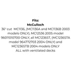 Belt for AYP 174978, Bolens 1756725, Husqvarna McCulloch 5321749-78, John Deere M47765, Rover Troy Bilt 95404252 75404252, Toro 886280, Westwood 1688