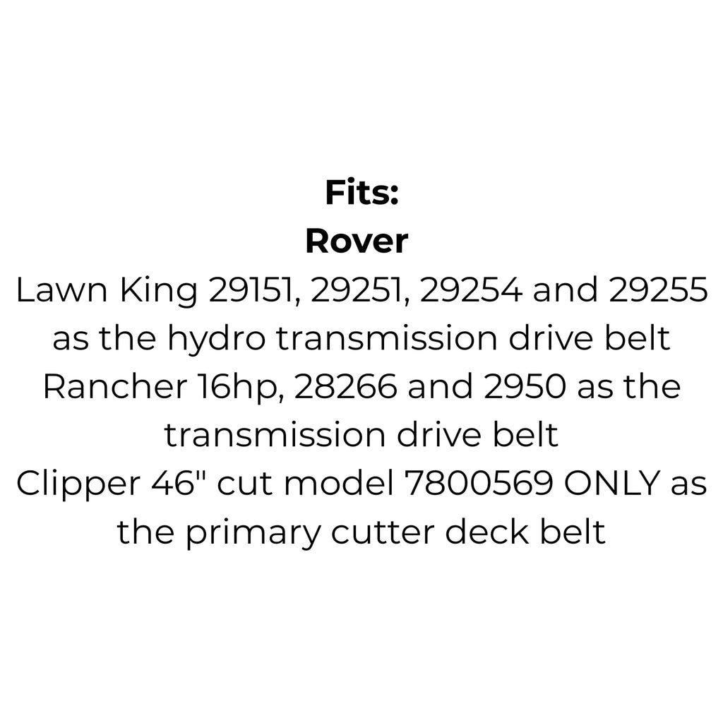 Belt for Cub Cadet 754-3027 954-3027, John Deere M126009, Murray 37x80-MA 37x89-MA 710217 7101748YP Rover A12859 37x89-MA 710217 7101748YP, Toro 6738