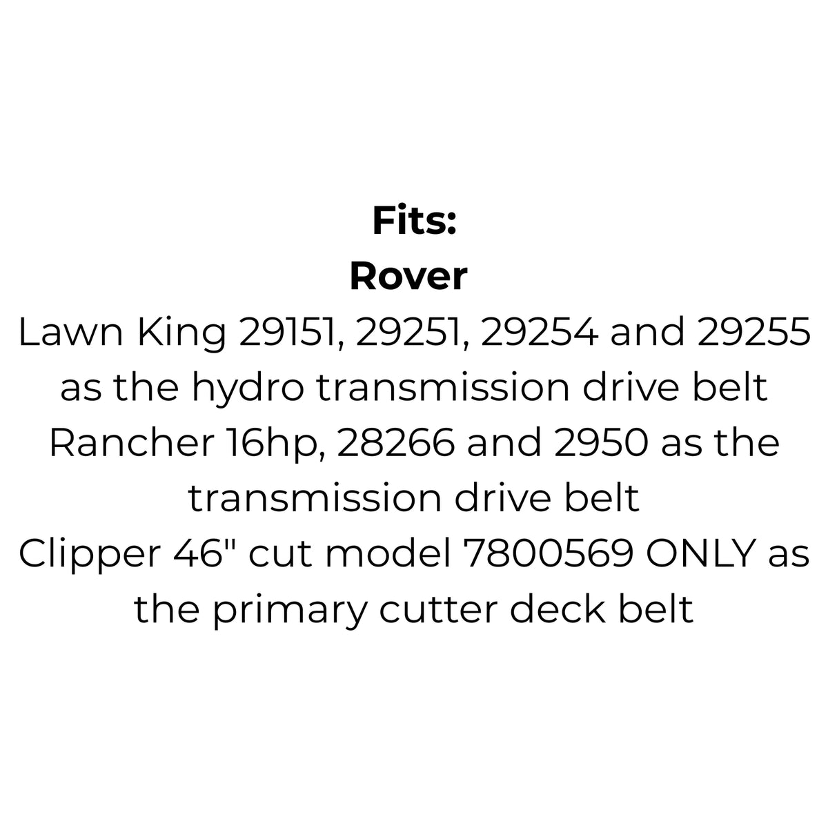 Belt for Cub Cadet 754-3027 954-3027, John Deere M126009, Murray 37x80-MA 37x89-MA 710217 7101748YP Rover A12859 37x89-MA 710217 7101748YP, Toro 6738