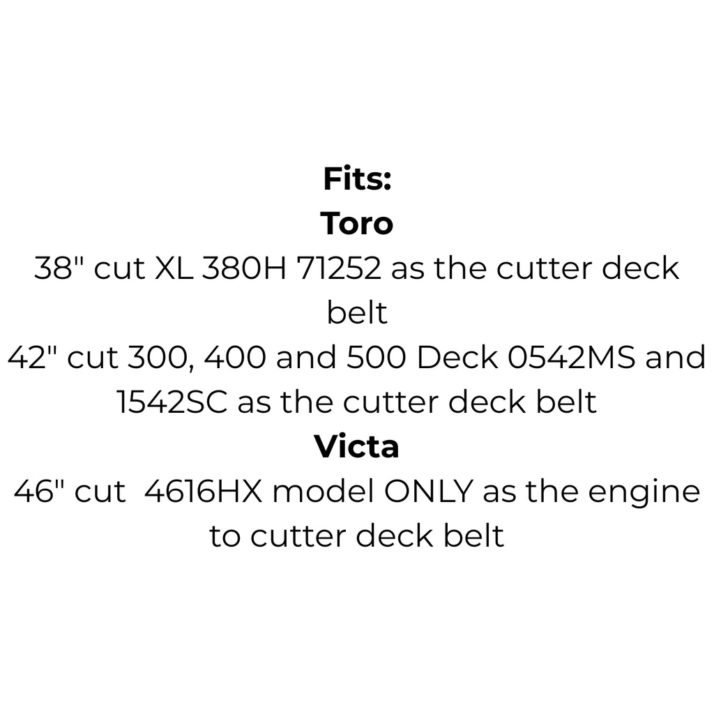 Belt for Cub Cadet 754-3027 954-3027, John Deere M126009, Murray 37x80-MA 37x89-MA 710217 7101748YP Rover A12859 37x89-MA 710217 7101748YP, Toro 6738