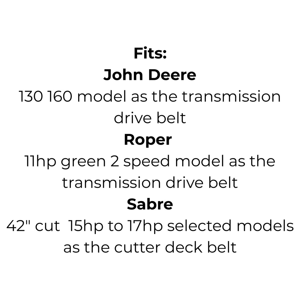 Belt Replaces AYP 131290 or 144200, Husqvarna 532 13 12-90 or 532 14 42-00, John Deere M83837 or Victa NR314120