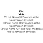 Belt Replaces AYP 131290 or 144200, Husqvarna 532 13 12-90 or 532 14 42-00, John Deere M83837 or Victa NR314120