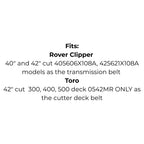Replaces MTD 754-0248 or 954-0248, Murray 37X106, 037X106, 37X106MA 37X96, 37X81, 37X81MA, 037X96 or 37X96MA, Rover 37X106 or 37x96 or Toro 106125