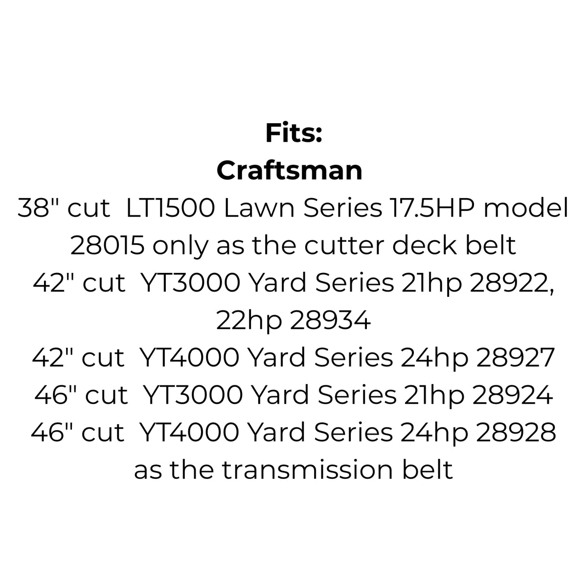 Belt for AYP 193214, Craftsman 125907-X 193214, Kingcat KS500183