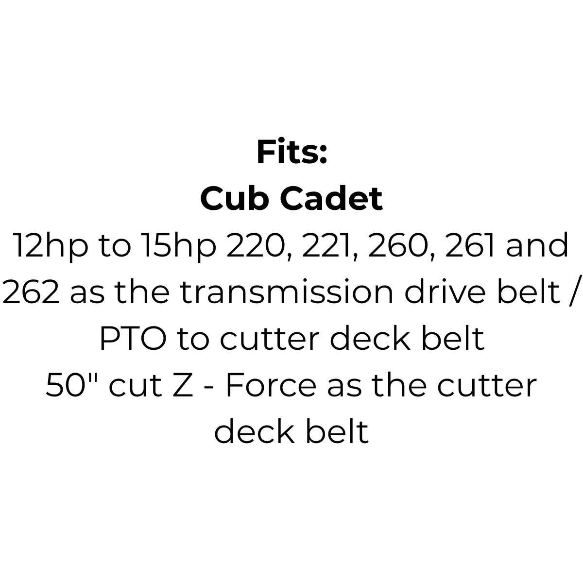 Belt Replaces Bolens 1751597, Cub Cadet 754-3024, 954-3024 or 02000653 or Murray 37x75 or 037x75