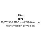 Belt Replaces Bolens 1728133 or Toro 111435