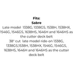 Mower Belt Replaces John Deere M122674, Murray 37X3, Sabre M122674 or Toro 114860