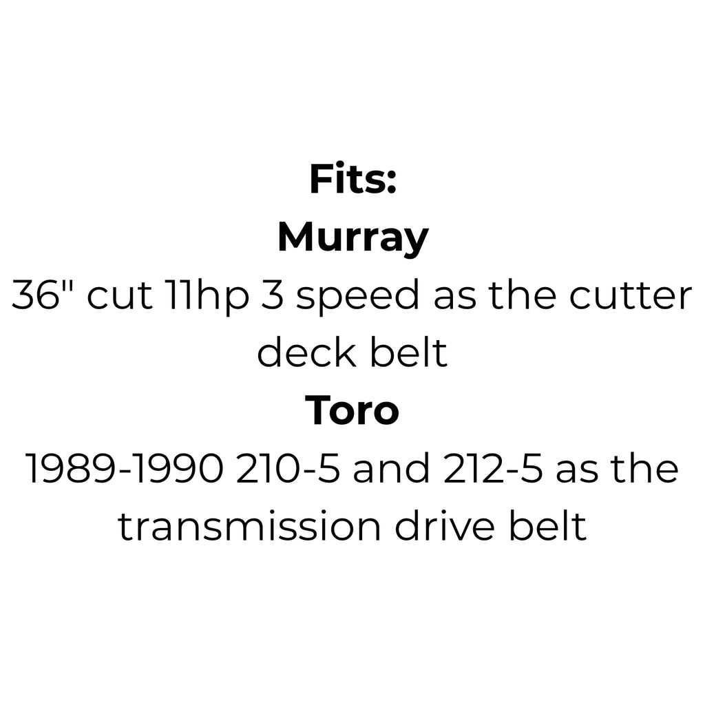 Mower Belt Replaces John Deere M122674, Murray 37X3, Sabre M122674 or Toro 114860