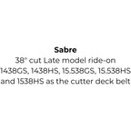 Belt Replaces John Deere or Sabre GX10064 or Roper 73794