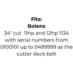 Belt Replaces Bolens 1741568, Craftsman 138255, Husqvarna   5321308-01, 5321382-55 or 5321608-55 or McCulloch 5321308-01